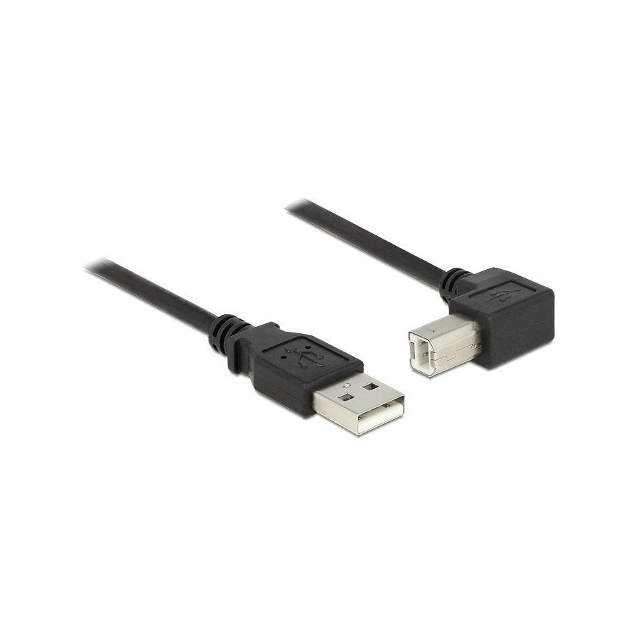 Delock cable usb 2.0 typ-a macho  usb 2.0 typ-b macho angular 2 m negro