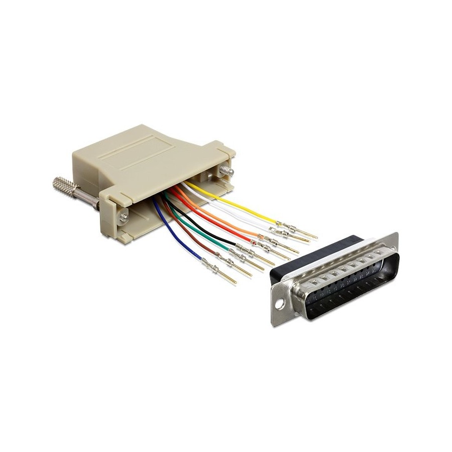 Delock adaptador sub-d 25 pin m  rj45 h