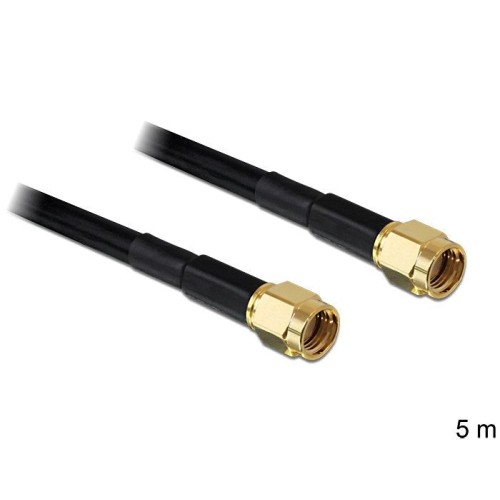 Delock cable de antena rp-sma macho  rp-sma macho lmr195 5 m