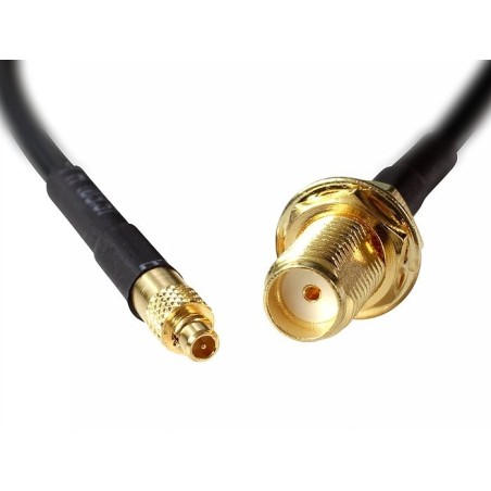 Delock cable de antena sma hembra am einbau  mmcx macho 200 mm