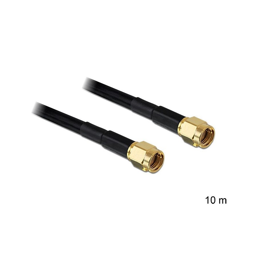 Delock cable de antena rp-sma macho  rp-sma macho lmr195 10 m