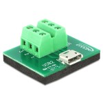 Delock adaptador micro usb hembra  terminalblock 6 pin