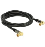 Delock cable de antena coaxial iec macho 90°  iec hembra 90°, rg-6/u 2m