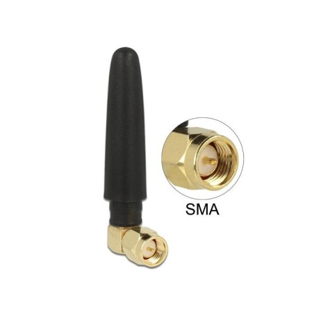 Delock antena ism 433 mhz sma 1 dbi omni 90° flexibel, sw