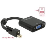Delock adaptador mini displayport 1.2 macho con tornillo - vga hembra negro