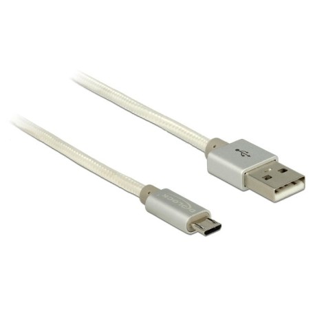 Delock cable de datos y carga usb 2.0 tipo a micro-b blanco 2m