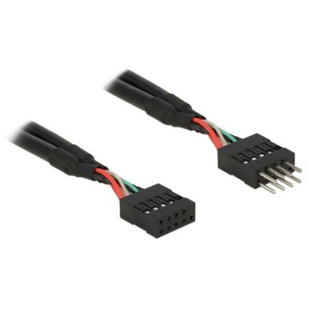 Delock usb 2.0  cable de extensión de 10 pines 10 cm