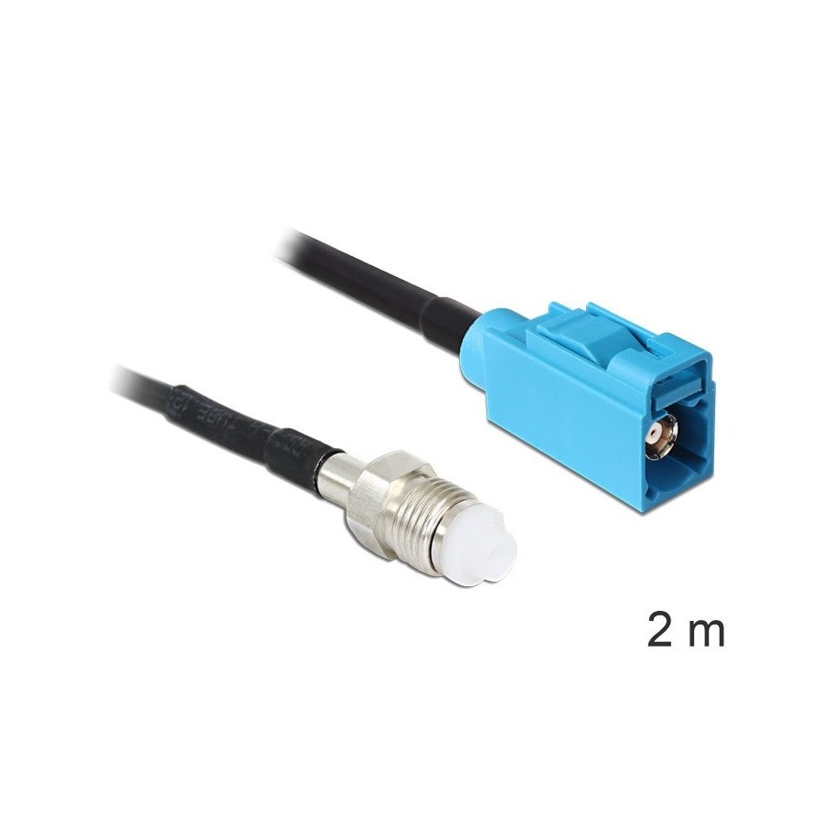 Delock cable de antena fme hembra  fakra z hembra rg-174 2 m