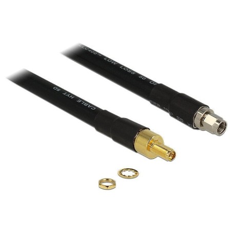 Delock cable de antena rp-sma macho  rp-sma hembra cfd400 llc400 2 m low loss