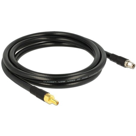Delock cable de antena rp-sma macho  rp-sma hembra cfd400 llc400 2 m low loss