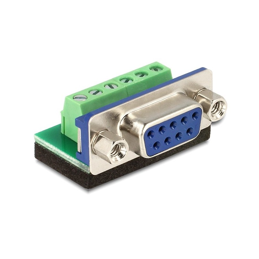 Delock adaptador terminalblock 6 pin  sub-d 9 pin bu.