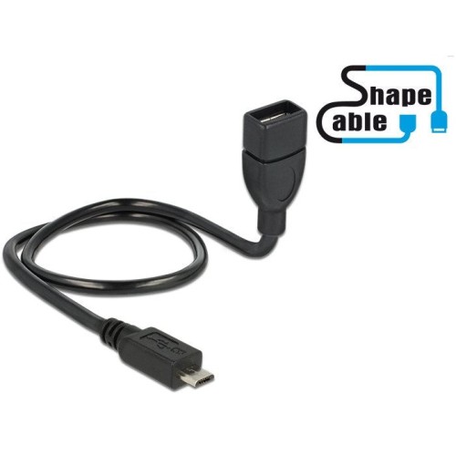 Delock cable usb 2.0 micro b macho usb 2.0 a hembra 50 cm