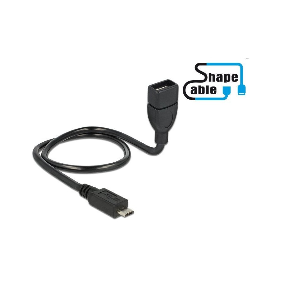 Delock cable usb 2.0 micro b macho usb 2.0 a hembra 50 cm