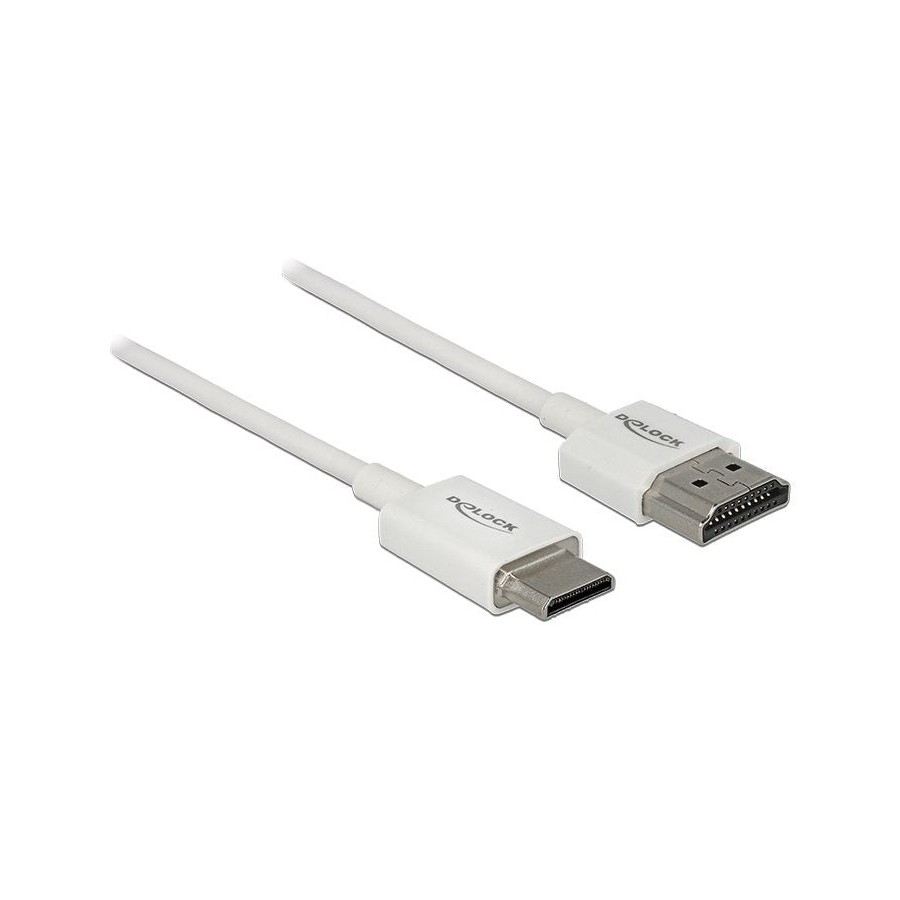 Delock cable hdmi a macho  hdmi mini c macho 3d 4k 2m slim
