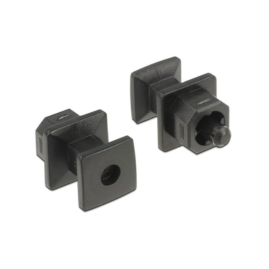 Delock cubierta antipolvo para enchufe toslink con mango 10 piezas negro