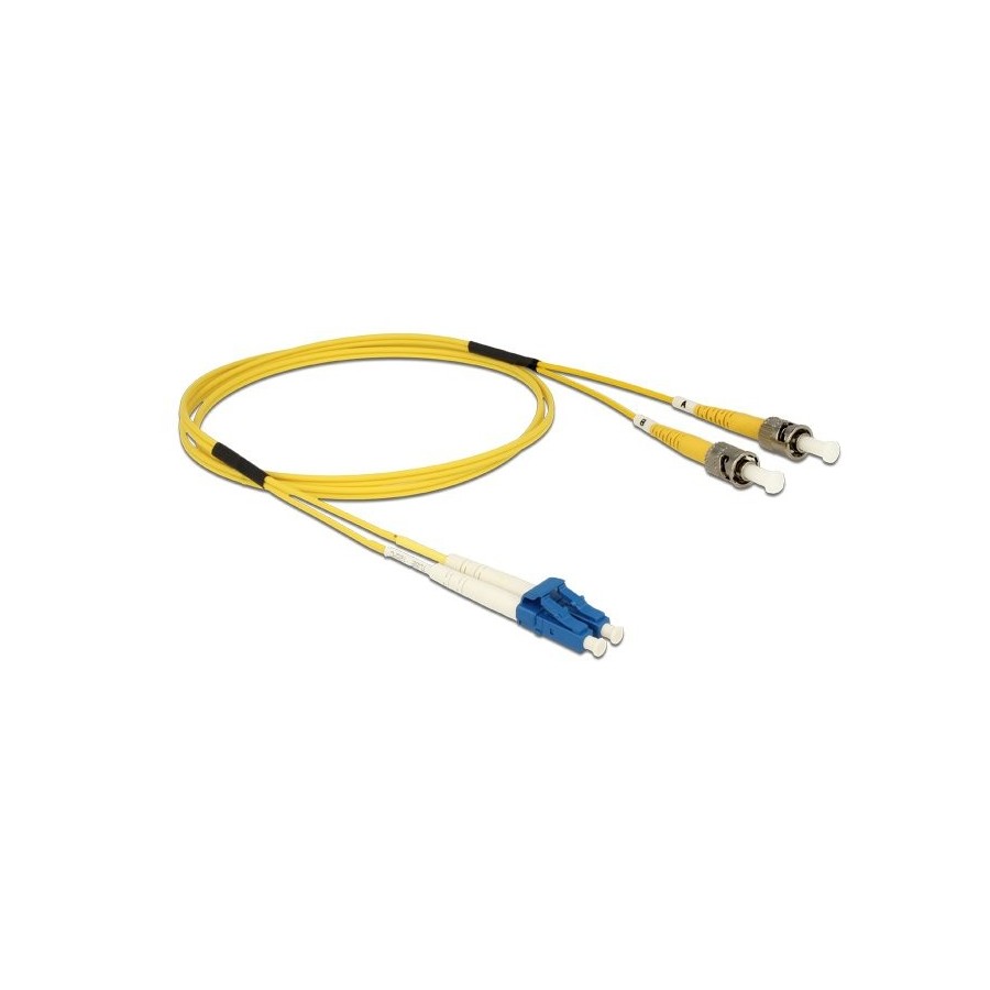 Delock cable de fibra óptica lc st monomodo os2 1 m