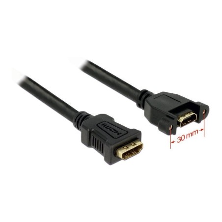 Delock cable hdmi a hembra  hdmi a hembra para instalación 25 cm