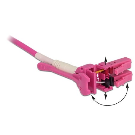 Delock cable de fibra óptica lc  lc multimodo om4 uniboot 10 m