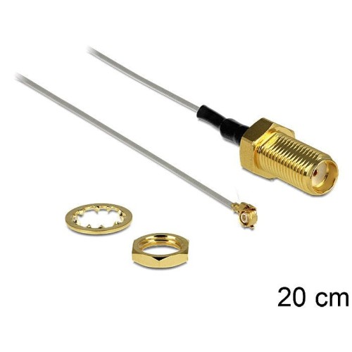 Delock cable de antena sma hembra am einbau  mhf ii /u.fl-lp