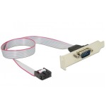 Bracket de bajo perfil db9 macho 1 x serie 20cm twisted