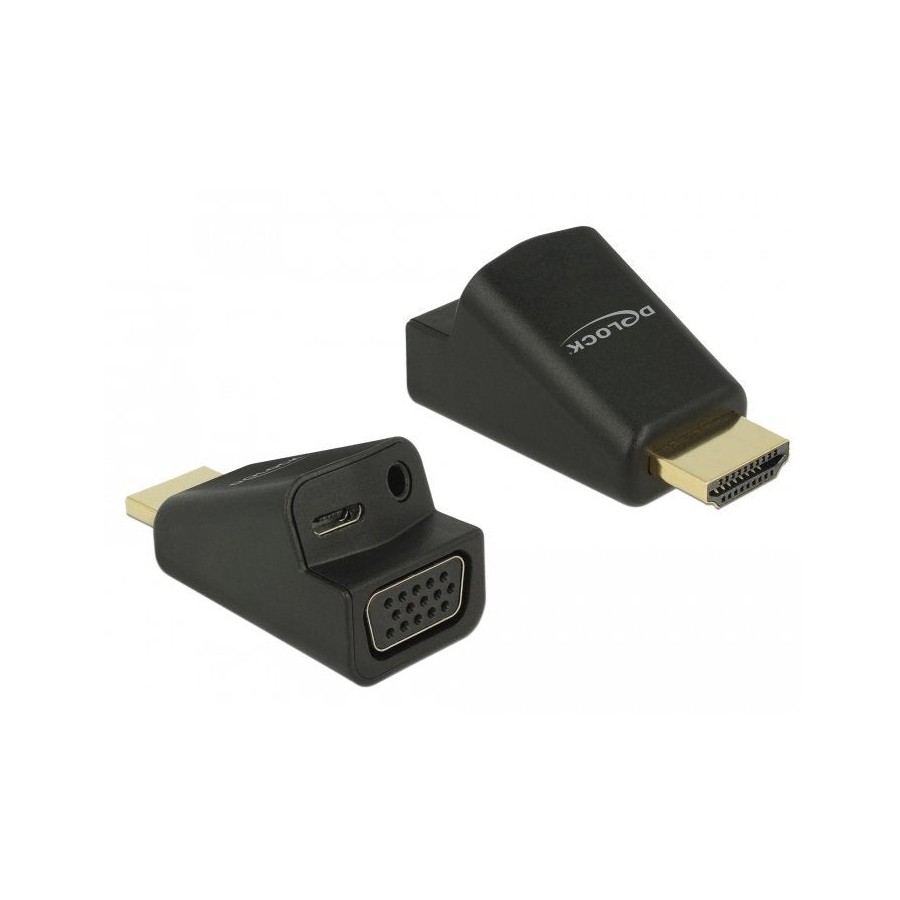 Delock adaptador hdmi-a macho  vga hembra con audio