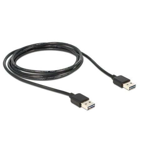 Delock cable easy usb 2.0-a macho  macho negro 2 m