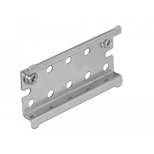 Delock carril din de acero inoxidable con tope para montaje en pared