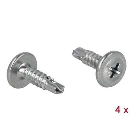 Delock carril din de acero inoxidable con tope para montaje en pared