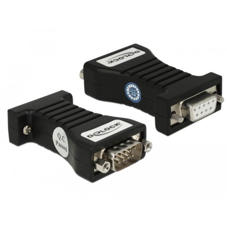 Delock isolator 1 x serie rs-232 db9 hembra a 1 x serie rs-232 db9