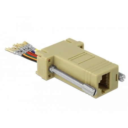 Delock adaptador sub-d 9 pin hembra a rj45 hembra kit de montaje gris