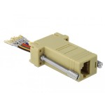 Delock adaptador sub-d 9 pin hembra a rj45 hembra kit de montaje gris