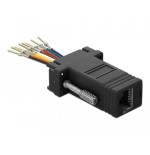 Delock adaptador sub-d 9 pin macho a rj45 hembra negro