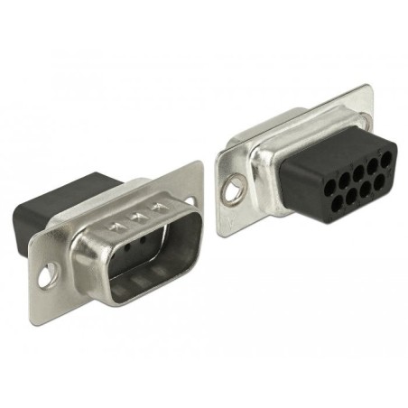 Delock adaptador sub-d 9 pin macho a rj45 hembra negro