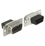 Delock adaptador sub-d 9 pin macho a rj45 hembra negro