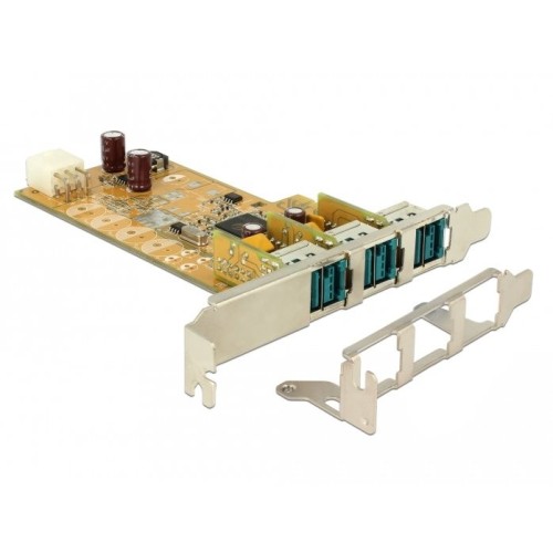 Delock tarjeta powered usb pci express 3 x 12 v