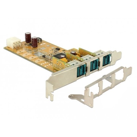 Delock tarjeta powered usb pci express 3 x 12 v