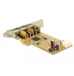 Delock tarjeta powered usb pci express 3 x 12 v