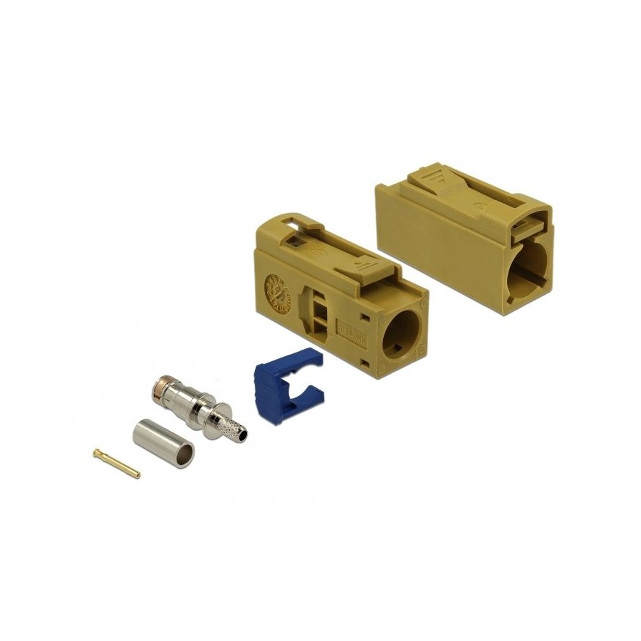 Delock fakra k hembra de 25 mm (largo) para prensar
