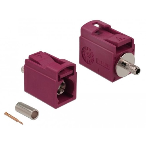 Delock fakra l jack de 21 mm (corto) para crimpar
