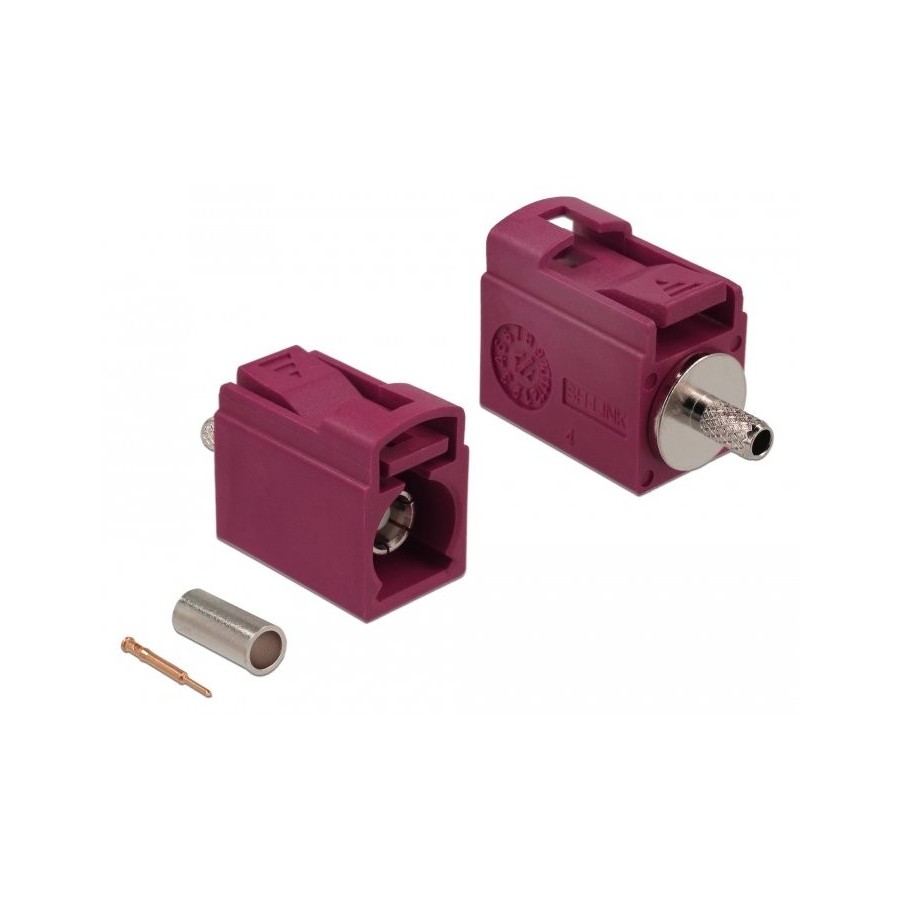 Delock fakra l jack de 21 mm (corto) para crimpar