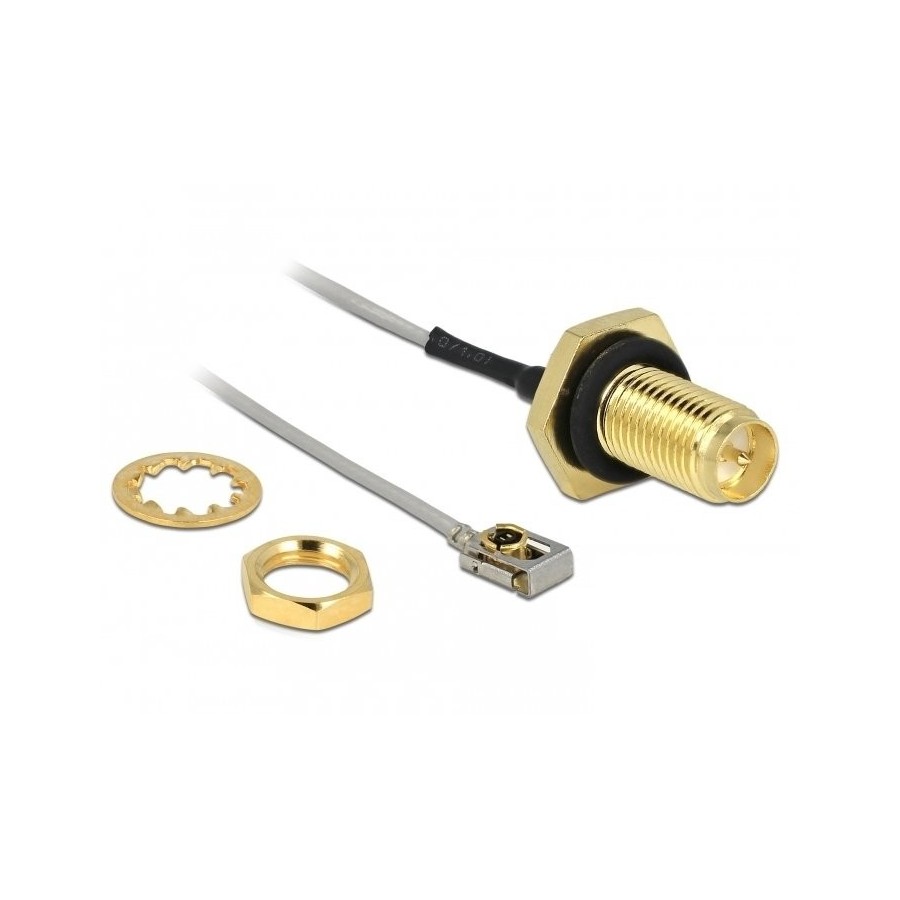 Delock cable de antena rp-sma hembra para instalación a mhf® i lk macho 1.13 10 cm