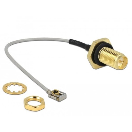 Delock cable de antena rp-sma hembra para instalación a mhf® i lk macho 1.13 10 cm