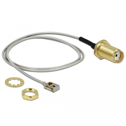 Delock cable de antena sma hembra am einbau a mhf® i lk macho 1.13 35 cm