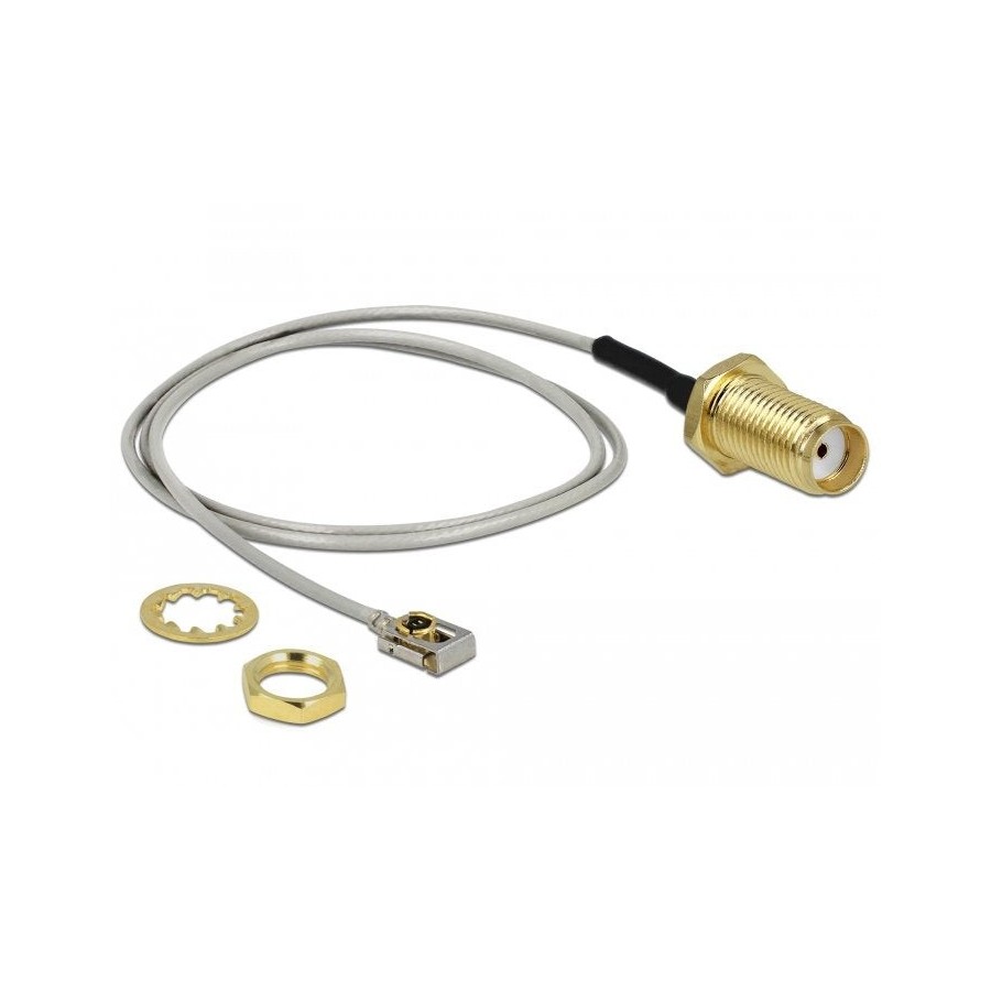 Delock cable de antena sma hembra am einbau a mhf® i lk macho 1.13 35 cm