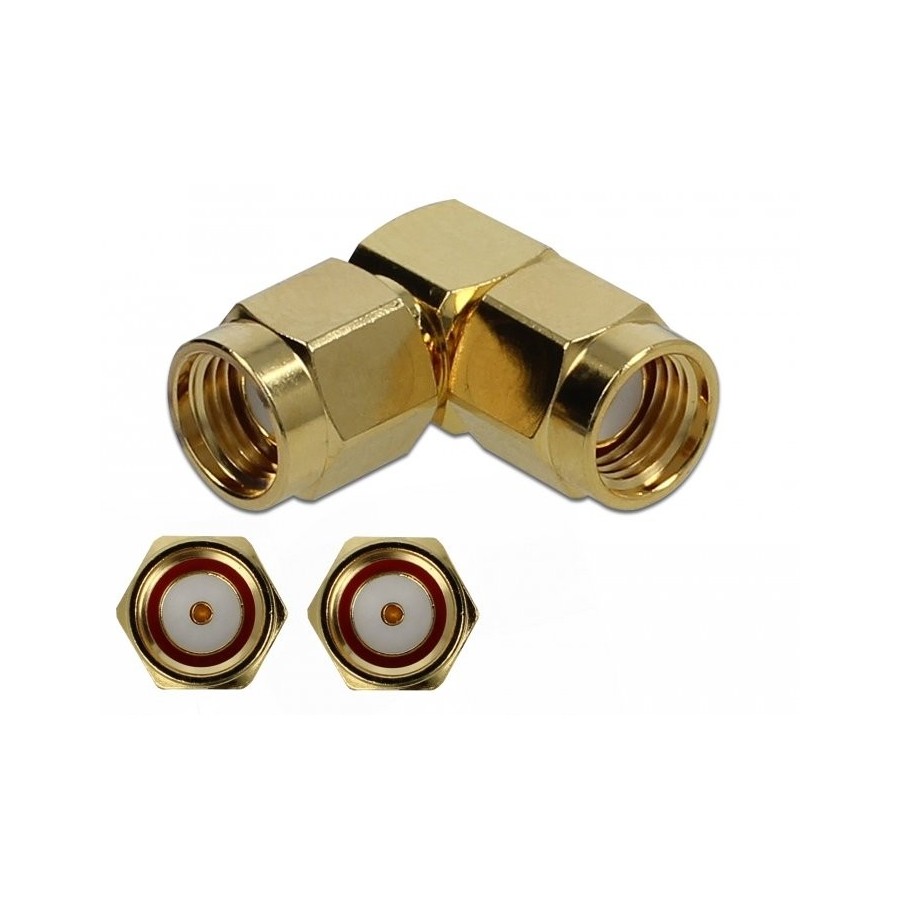 Delock adaptador rp-sma macho a rp-sma macho 90° 10 ghz