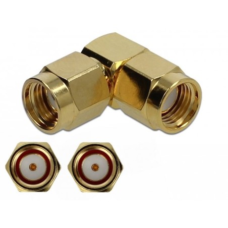 Delock adaptador rp-sma macho a rp-sma macho 90° 10 ghz