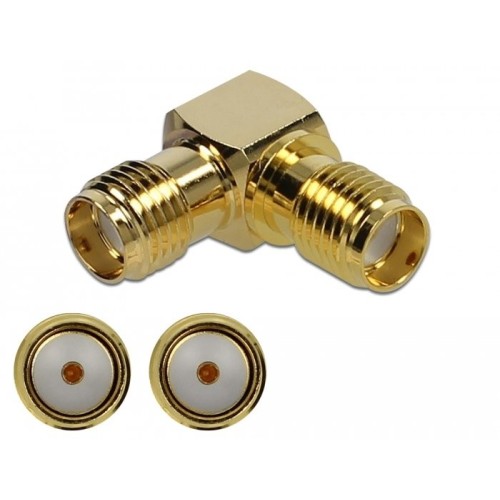 Delock adaptador sma hembra a sma hembra 90° 10 ghz