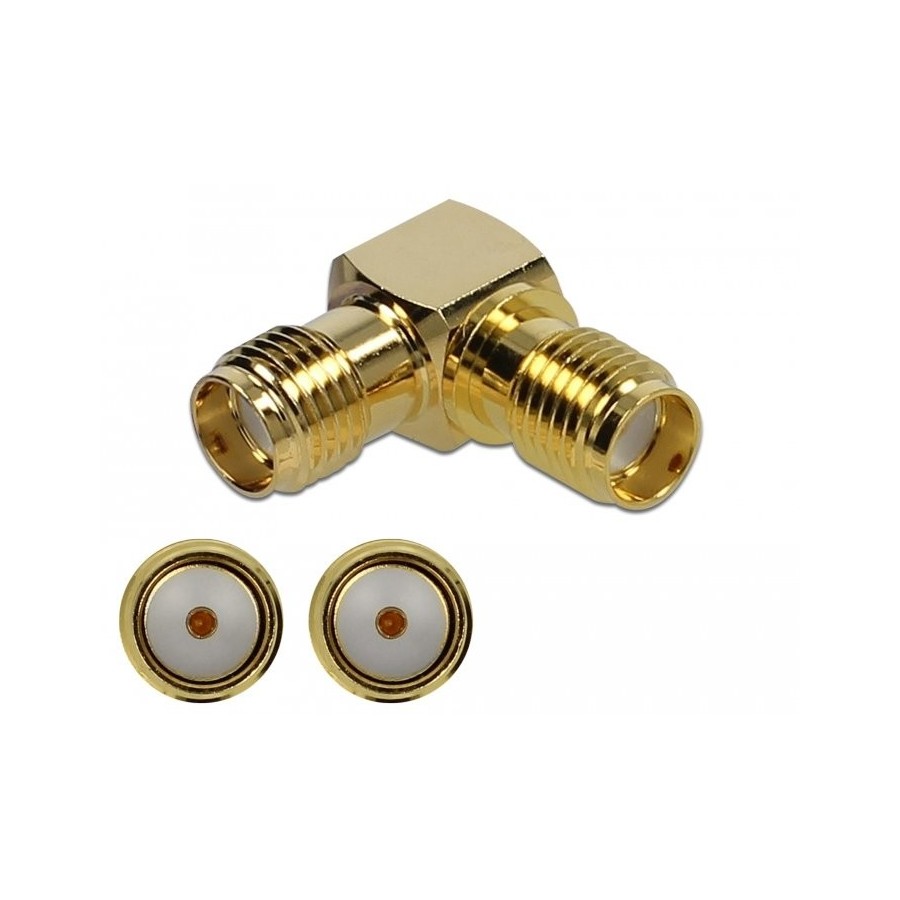Delock adaptador sma hembra a sma hembra 90° 10 ghz