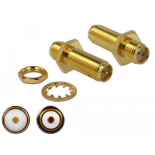 Delock adaptador sma hembra a rp-sma hembra am einbau 3 ghz