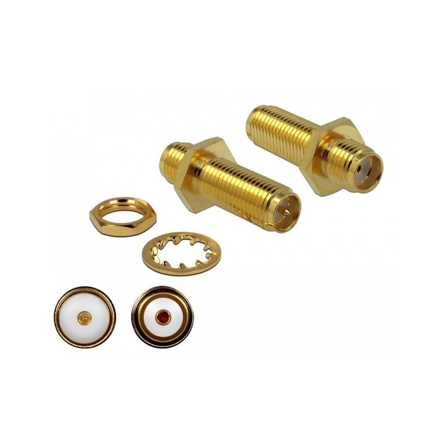 Delock adaptador sma hembra a rp-sma hembra am einbau 3 ghz